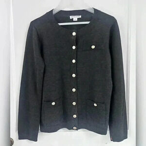 Vintage Grey Pendleton Merino Wool Cardigan Sweater